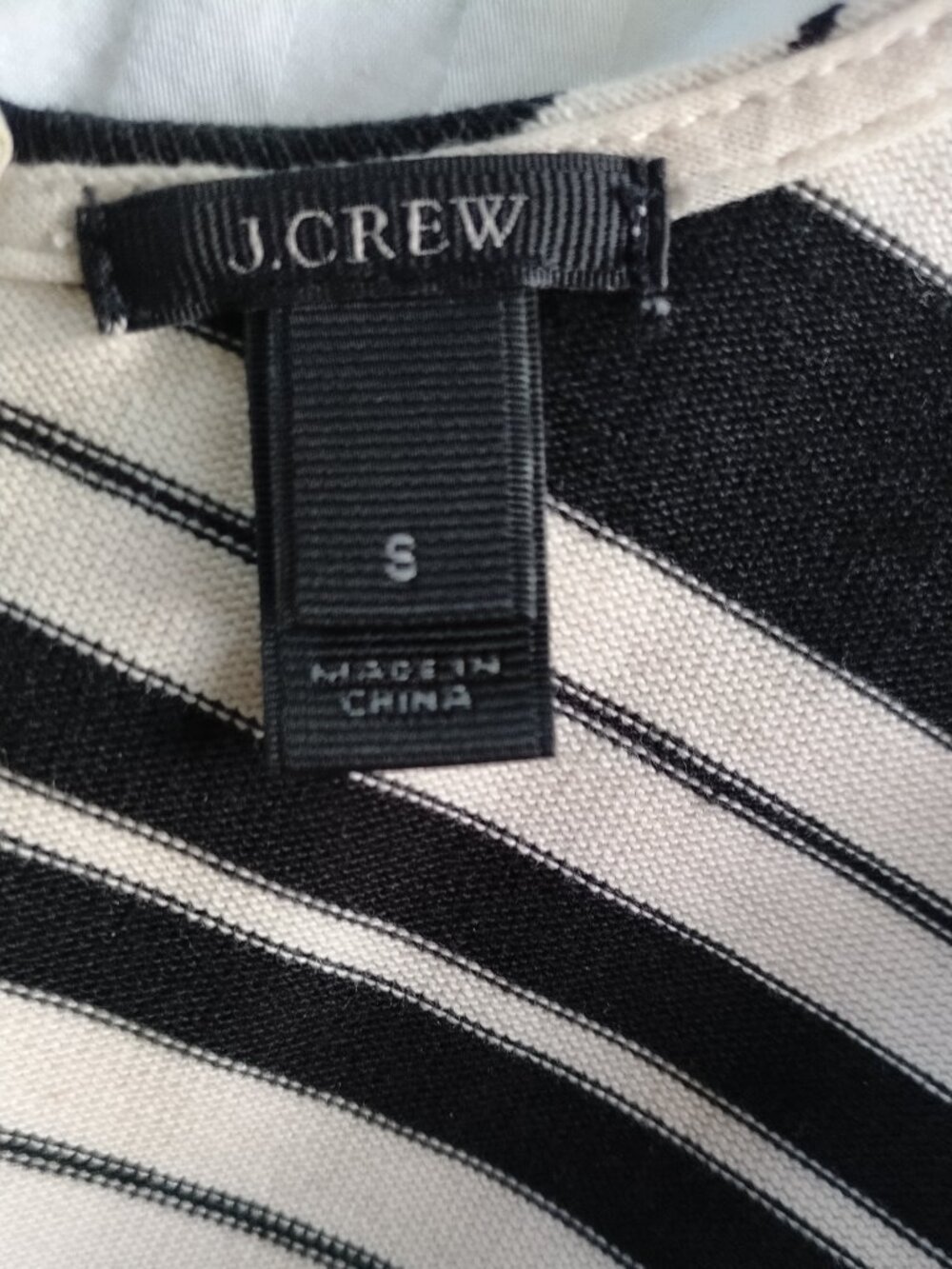 J. Crew Black & Cream Striped Sundress, New size S - Picture 5 of 9